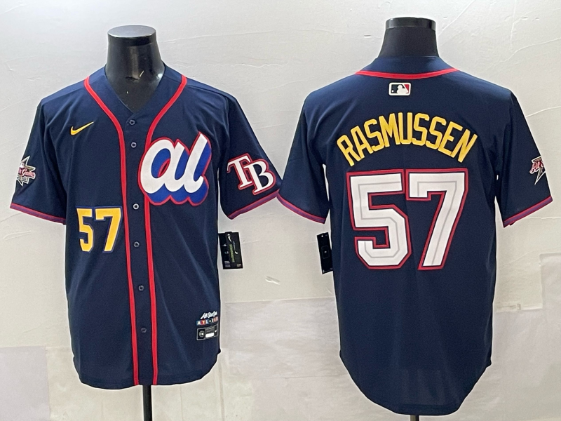 Men Texas Rangers #57 Rasmussen blue 2025 MLB All Star Jersey 002->texas rangers->MLB Jersey